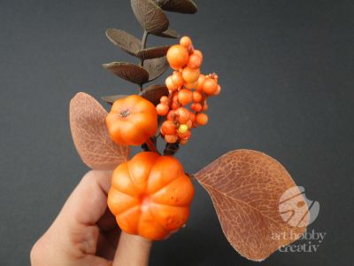 Crenguta decor de toamna 17cm