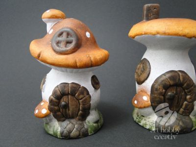 Ciuperca ceramica - casuta dif. modele 11cm