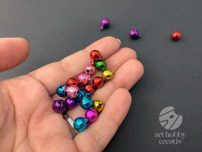 Clopotel sferic color 8mm - set/20buc