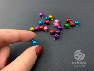 Clopotel sferic color 8mm - set/20buc