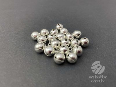 Clopotel sferic argintiu 8mm set/20buc