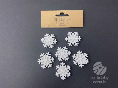 Figurine mini fulgi de zapada gliterata set/6buc