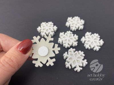 Figurine mini fulgi de zapada gliterata set/6buc