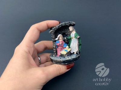 Figurina din polirasina - Familia sfanta 6,5cm