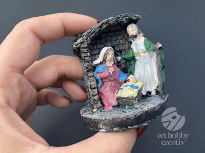 Figurina din polirasina - Familia sfanta 6,5cm