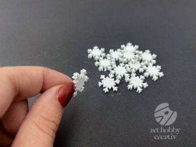 Fulgi de zapada din lemn - 2cm set/12buc