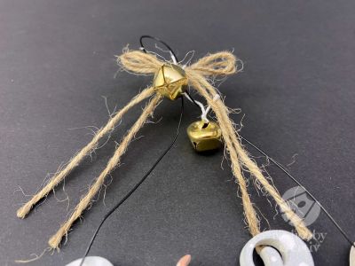 Ornament de craciun de agatat - spiridusi - maro 23cm