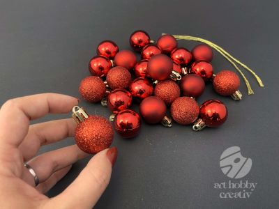 Globulete mini - rosu set/24buc