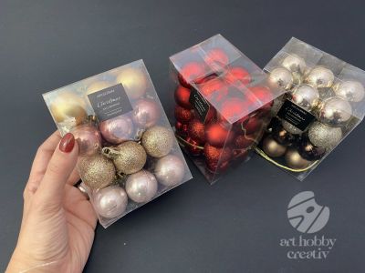 Globulete mini - auriu roz set/24buc