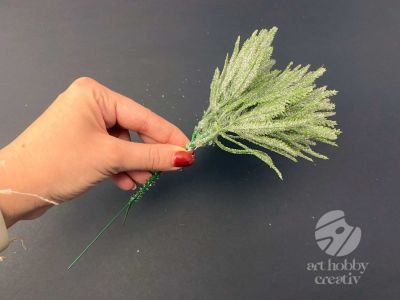 Creanga artificiala gliterata 25cm