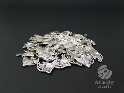 Charm argintiu - pestisor 3cm - set/44buc