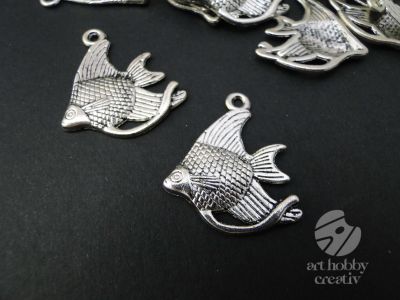 Charm argintiu - pestisor 3cm - set/44buc