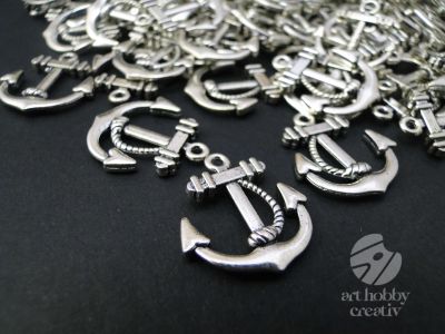 Charm argintiu - ancora 2,5cm - set/10buc