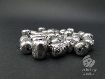 Distantier argintiu antic 2cm - set/32buc 