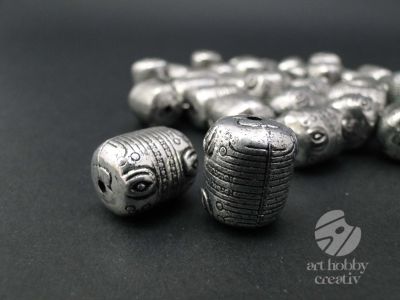 Distantier argintiu antic 2cm - set/32buc 
