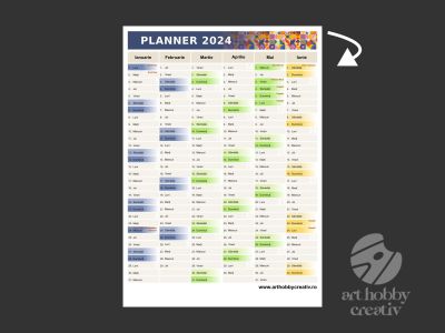 Planner 2024 - A4 fata/verso - limba romana