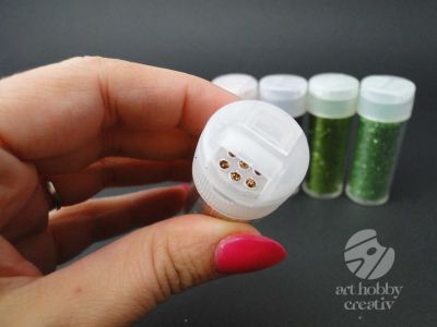 Glitter 10gr - nuante maro-verde - set/5buc