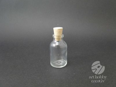 Sticluta mini cu dop din pluta - 6cm
