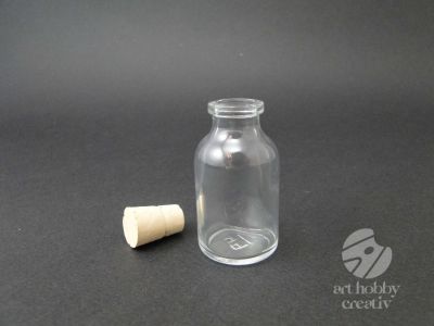 Sticluta mini cu dop din pluta - 6cm