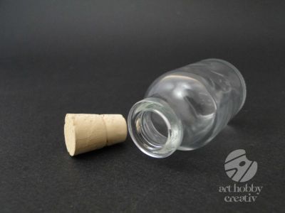 Sticluta mini cu dop din pluta - 6cm