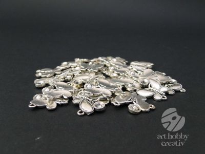 Charm argintiu - fluturi set/34buc