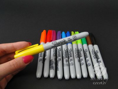 Marker permanent - Sharpie set/12buc