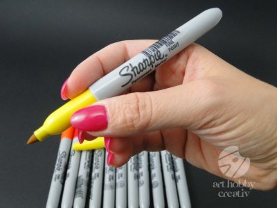 Marker permanent - Sharpie set/12buc