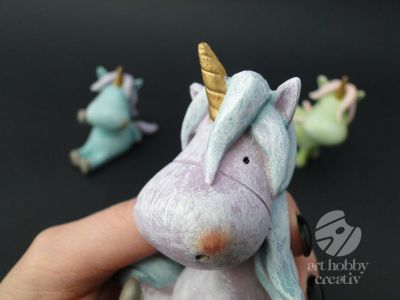 Decoratiune din polirasina - unicorn 9cm dif.modele
