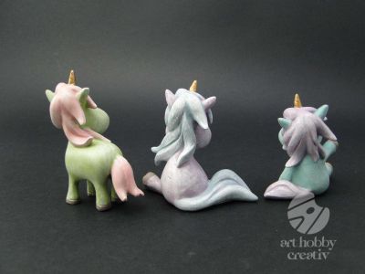 Decoratiune din polirasina - unicorn 9cm dif.modele