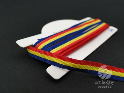 Panglica decor tricolor RO 7mm/5m