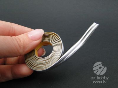 Banda plumb - argintiu - 3mmx2m