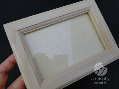 Cutie lemn cu capac pentru fotografie