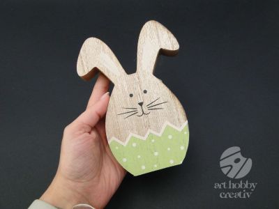Decoratiune din lemn - iepuras 16cm