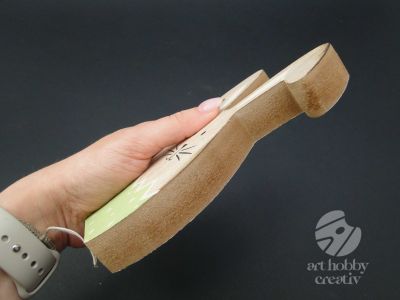Decoratiune din lemn - iepuras 16cm