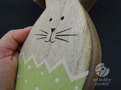 Decoratiune din lemn - iepuras 16cm