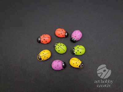 Buburuza mini color 2cm - set/8buc