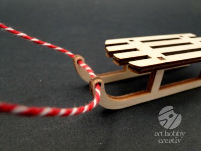 Saniuta decor din lemn - natur 8cm