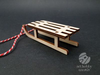 Saniuta decor din lemn - natur 8cm
