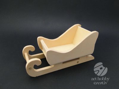 Sania lui Mos Craciun - natur 21cm
