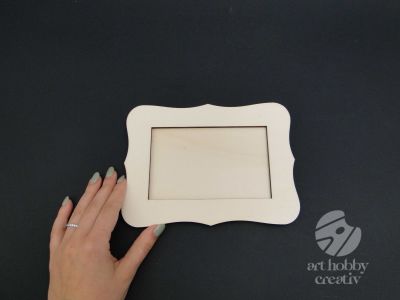 Rama foto din lemn placaj - dreptunghiulara 19,5cm