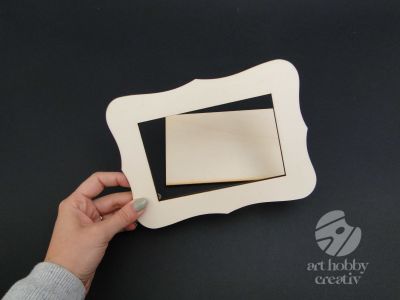 Rama foto din lemn placaj - dreptunghiulara 19,5cm