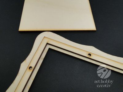Rama foto din lemn placaj - dreptunghiulara 19,5cm