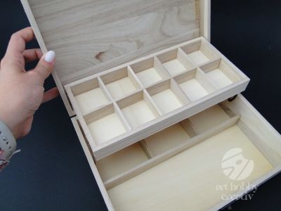 Cutie lemn cu 14 compartimente 28 cm