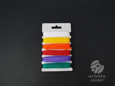 Snur sintetic color 1,5mm set/6 nuante