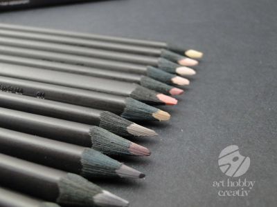 Creioane colorate - Black Edition - Skin tones set/12buc 