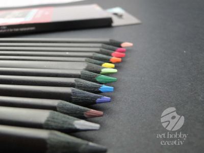 Creioane colorate - Black Edition - set/12buc