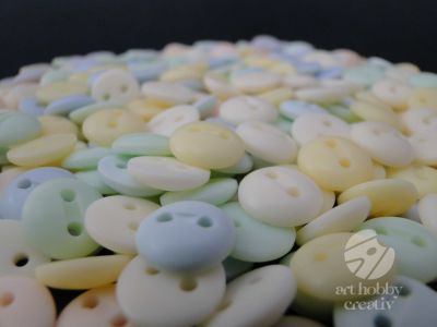 Nasturi plastic color - pastel 12mm - set/100gr/350buc