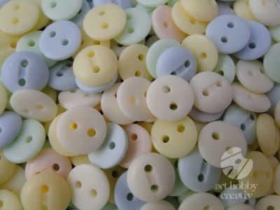 Nasturi plastic color - pastel 12mm - set/100gr/350buc