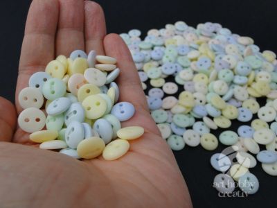 Nasturi plastic color - pastel 12mm - set/100gr/350buc