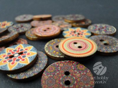 Nasturi lemn - Dala set/24buc